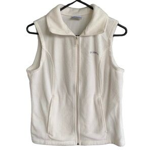 Columbia Womens White Benton Springs Fleece Vest Size Small